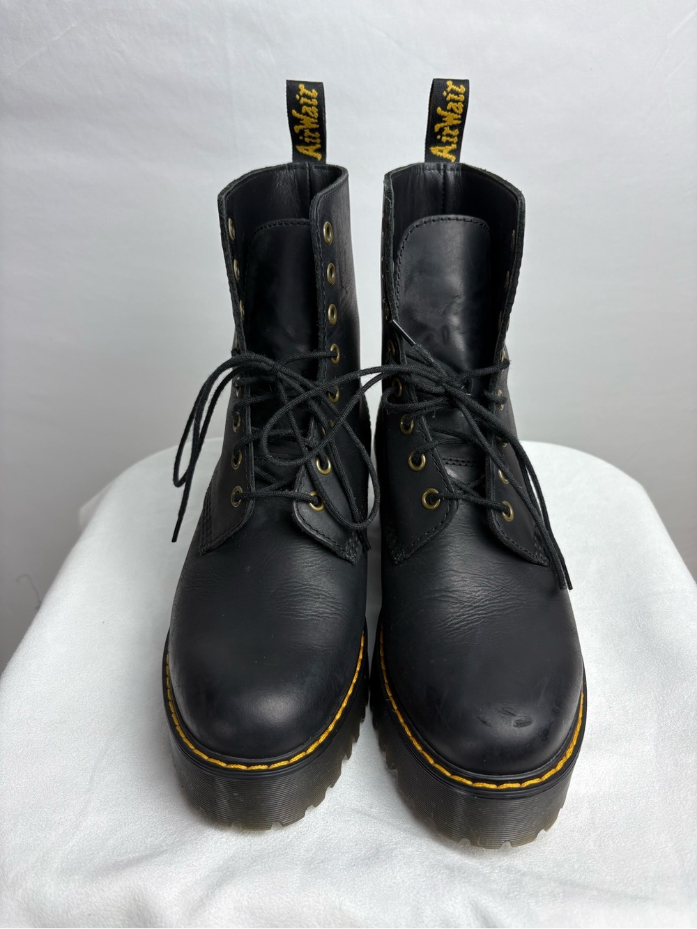 Dr. Martens Black Lace-Up Combat Boots - Picture 2 of 10